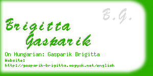 brigitta gasparik business card